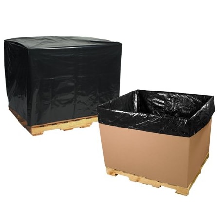 Bsc Preferred 48 x 40 x 100'' - 2 Mil Black Pallet Covers, 50PK BUY00025002